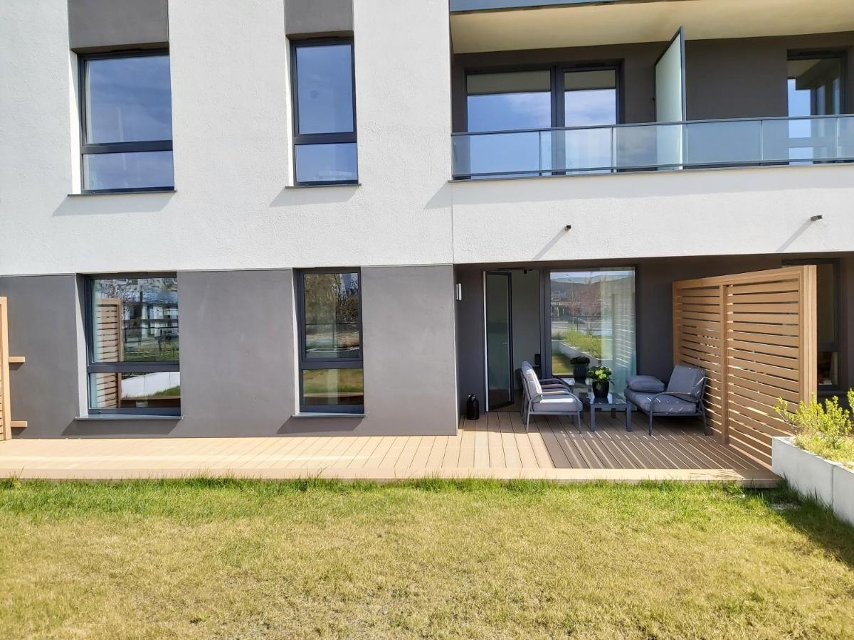Apartament 150 Zaspa Vvita Z Prywatnym Ogrodem I Tarasem Gdańsk Eksteriør billede