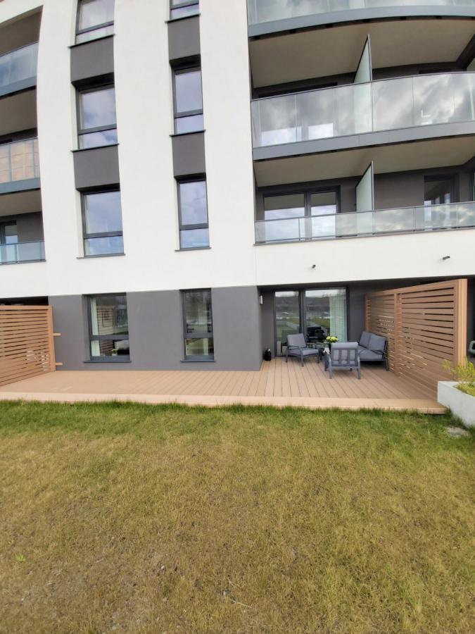 Apartament 150 Zaspa Vvita Z Prywatnym Ogrodem I Tarasem Gdańsk Eksteriør billede